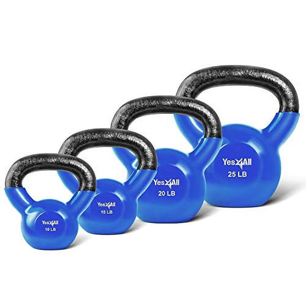 Yes4all combo vinyl coated kettlebell weight sets best sale great for full body workout and strength training