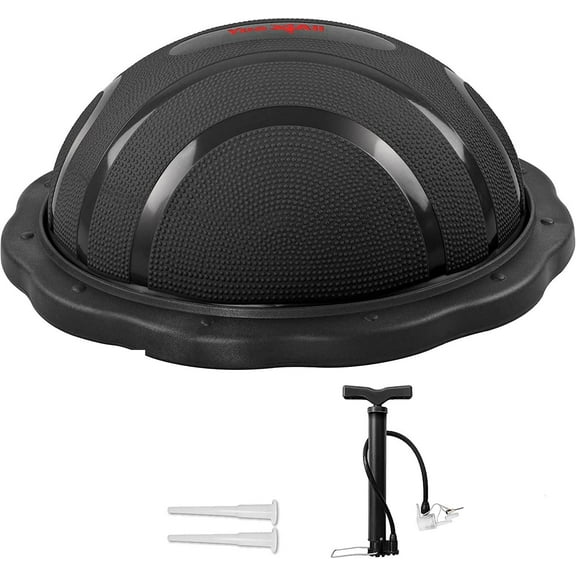 Yes4All 880LBS Premium Half Ball Balance Trainer, Stability Ball for Exercise, Home Gym Full Body Workouts - Black Matte