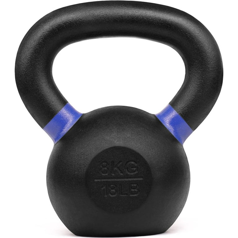 Yes4All 8kg / 18lb Powder Coated Kettlebell, Single