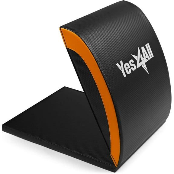Yes4All Ab Exercise Mat with Tailbone Protecting Pad for Abs Workouts (Orange)