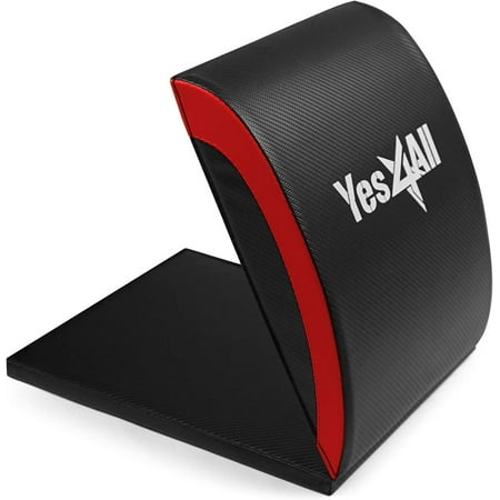 Yes4All Ab Exercise Mat with Tailbone Protecting Pad for Abs Workouts (Red)