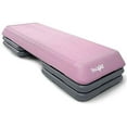 thumbnail image 1 of Yes4All Adjustable Aerobic Step Platform, 40 in x 16 in with 4 Risers, Pink and Grey, 1 of 9
