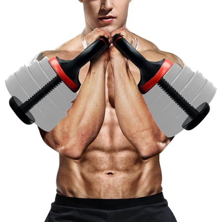 Yes4All Adjustable Kettlebell Handle, Red Color, Pair