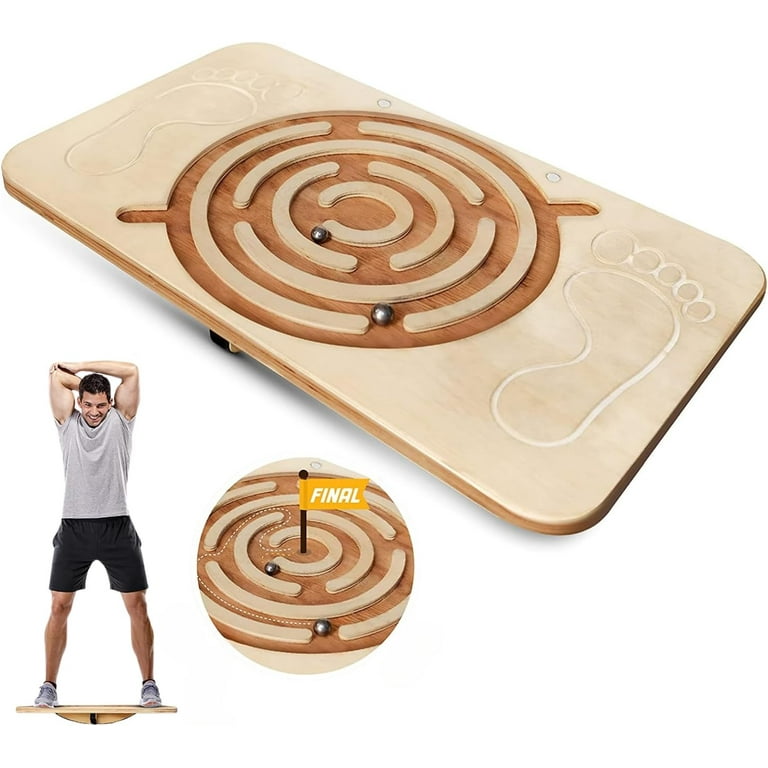 Free Shipping Yes4All Advanced Rotate 360 Maze Wooden Balance Board With Labyrinth Game for Standing Desk Core Strength Stability Classic Walmart