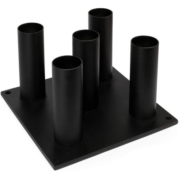 Yes4All Barbell Holder 5 Bars Vertical Storage Display Rack 12" x 12" for Bar 2"