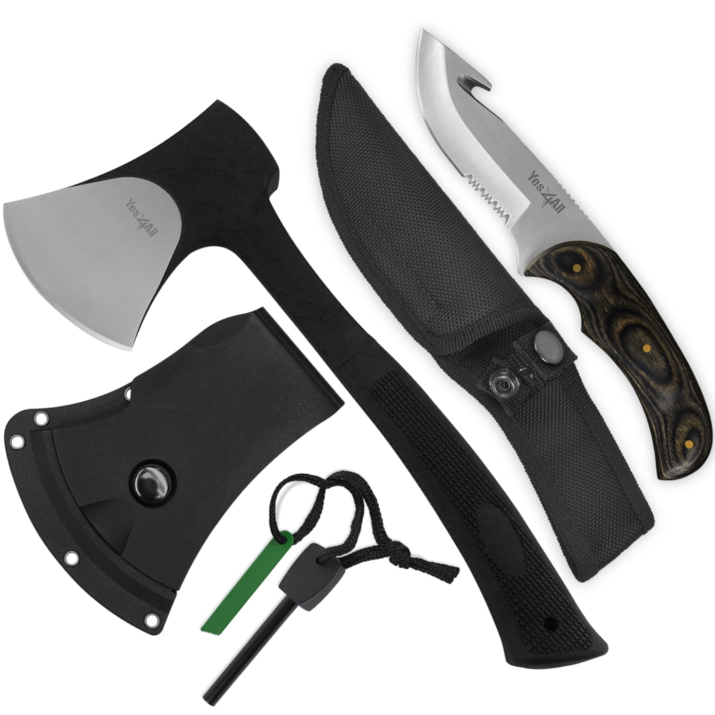 Yes4All Camping Knife with Sheath & Fire Starter - Tactical Knife H152 