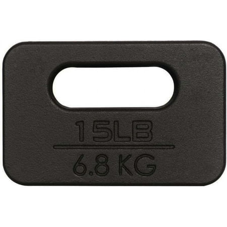 Yes4All Cast Iron Ruck Weight, Weighted Plate for Rucking, Swings, Squat, Strength Training, Fitness Workout, and Home Exercises - 15LBS