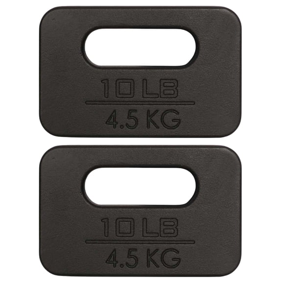 Yes4All Cast Iron Rucking Weight with Ergonomic Rounded Handle, Pair, 10 Pounds