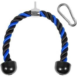 FITNESS MANIAC Deluxe Tricep Rope Pull Down 26 inch Rope Length Easy to Grip Non Slip Cable Attachment Blue and Black Color Combination Walmart