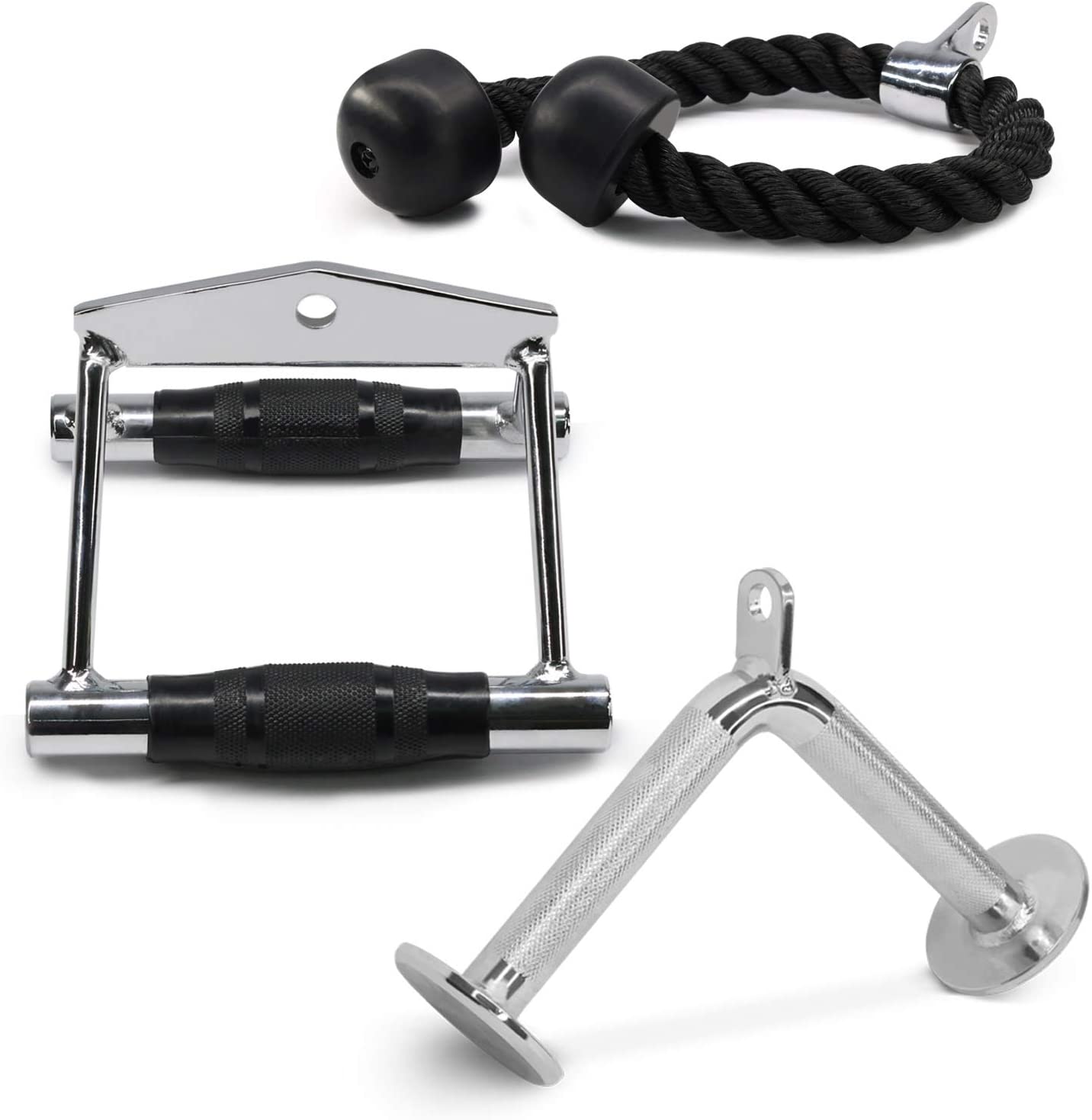 Yes4All Double D Handle + Tricep Rope + V-shaped Bar Cable Attachment Combo - image 1 of 5