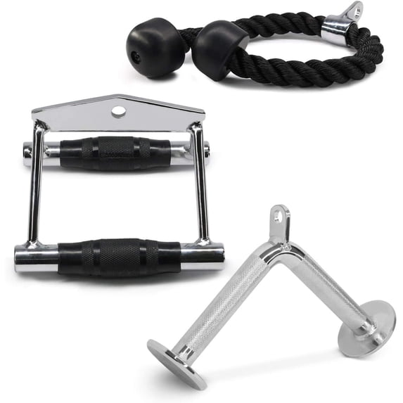 Bar Rope Handles Yes4All Double D Handle + Tricep Rope + V-shaped Bar Cable Attachment ...