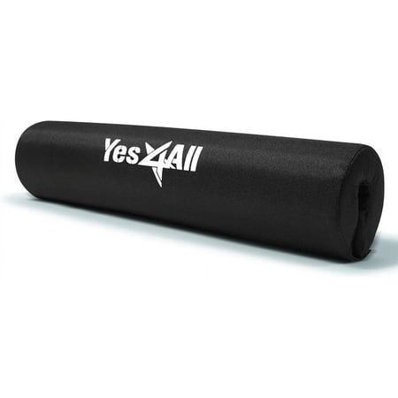Yes4All Foam Bar Pad, Ideal for Squats, Hip Thrusts, Black, Single