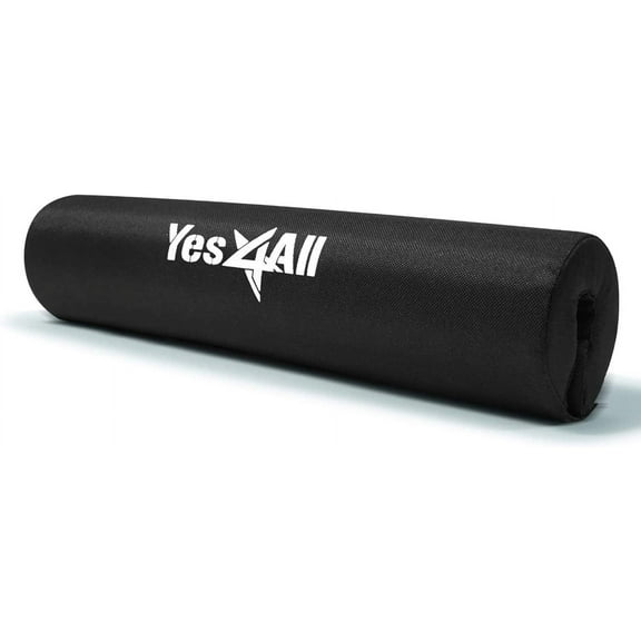 Yes4All Foam Bar Pad, Ideal for Squats, Hip Thrusts, Black, Single