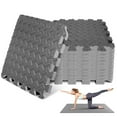 thumbnail image 1 of Yes4All Gym Flooring for Home Gym, 12 SQ. FT Puzzle/Interlocking Exercise Mat, EVA Foam Floor Tiles Padding with Border, Gray, 1 of 7