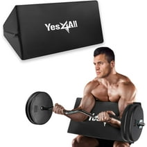 Yes4All Foam - Preacher Curl Pad, Simple Version of Preacher Curl Weight Bench for Arms, Biceps and Triceps, Space-Saving Bicep Exercise Support for Barbell and Dumbbell Workouts Black