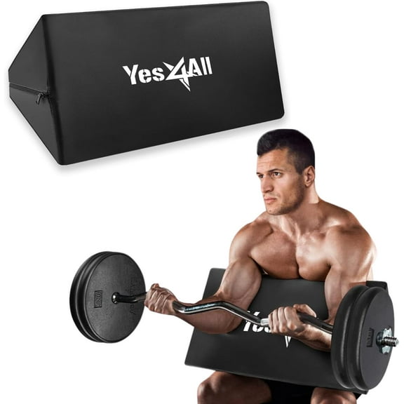 Yes4All Compact Preacher Curl Pad Bench, Black