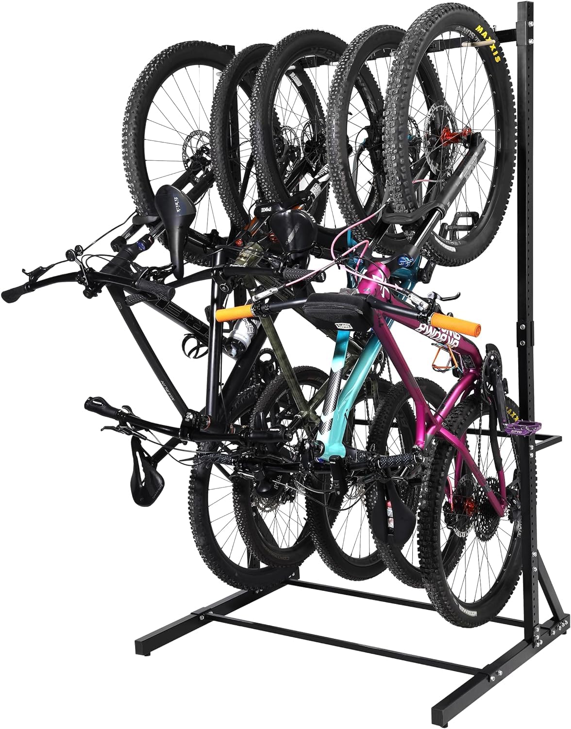 Yes4All Freestanding Bike Storage Rack, 300 Lbs 5 Levels Sturdy Steel ...