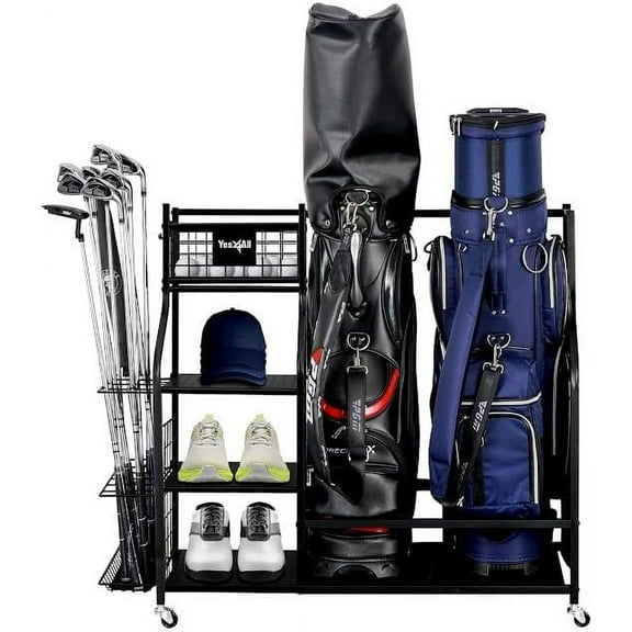 Yes4All Golf Storage Garage Organizer, Golf Bag Storage Stand and Other Golfing Equipment Rack, Extra Storage Rack for Golf Clubs