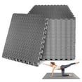 thumbnail image 1 of Yes4All Gym Flooring for Home Gym, 120 SQ. FT Puzzle/Interlocking Exercise Mat, EVA Foam Floor Tiles Padding with Border, Gray, 1 of 7