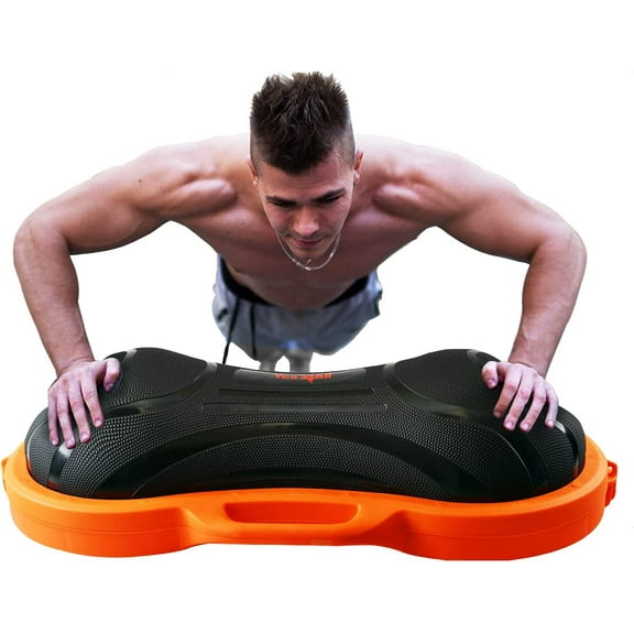 Yes4All Half Peanut Balance Trainer Ball, 40 in, for Full Body Workout - Black/ Orange