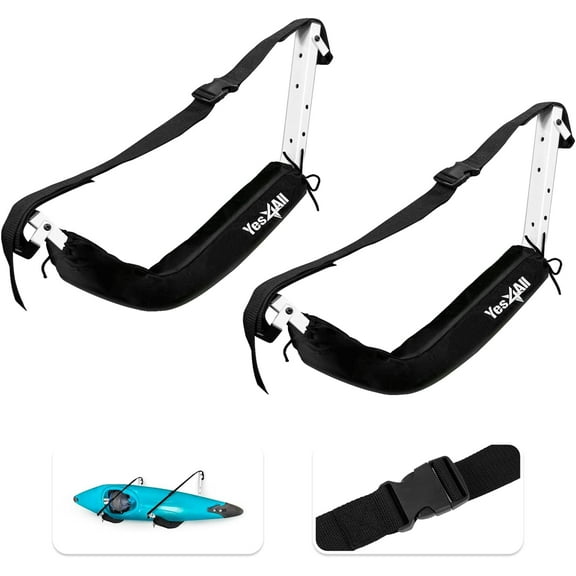 Yes4All Kayak Storage Hooks, Heavy-Duty Premium Foam Padded Surfboard Wallmount Rack