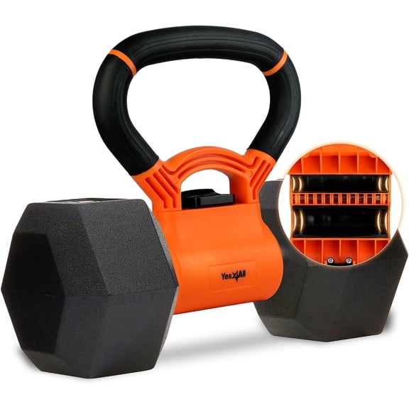Yes4All Kettlebells Grip, Dumbbell Grip Handle, Convert Dumbbells into Kettlebell for Home Gym, Kettlebell for Weights Plate