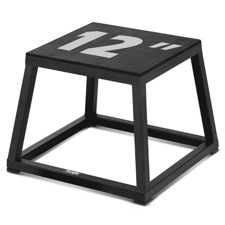 Yes4All Metal Plyometric Box - Arrives Assembled - Plyo Box Sturdy, Anti-Slip, Perfect for Home Gym Workouts - 12 inches