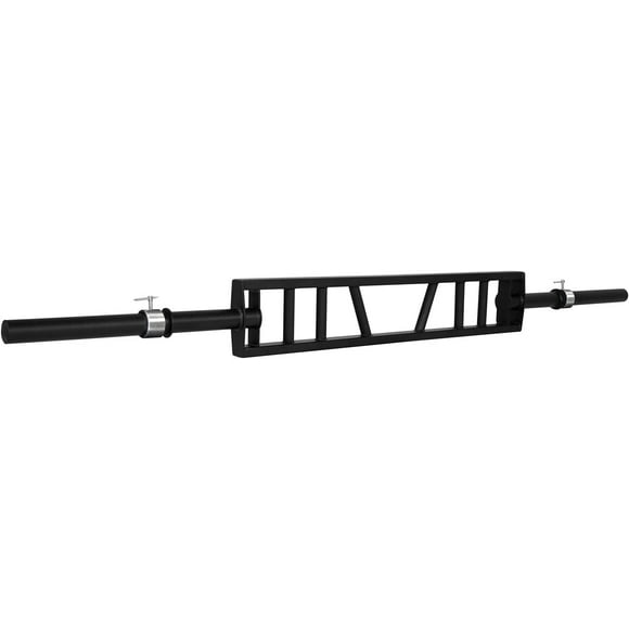 Yes4All Multi Grip Barbell & Cable Attachment - Swiss Bar, American Bar for Greater Range of Motion, with 2 Collars, Fits Olympic Weight Plates - Home Gym & Support Pressing, Lifting & Curls