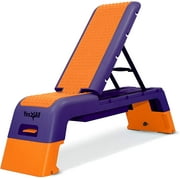 Yes4All Multifunctional Fitness Aerobic Step Platform and Aerobic Deck, Orange and Purple