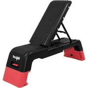 Yes4All Multifunctional Fitness Aerobic Step Platform and Aerobic Deck, Red and Black