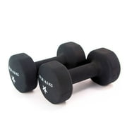 Yes4All 10LBS Set of 2 Neoprene Coated Dumbbells, Pair of Hand Weights for Women, Various Weight Options and 15 Color Choices - Black