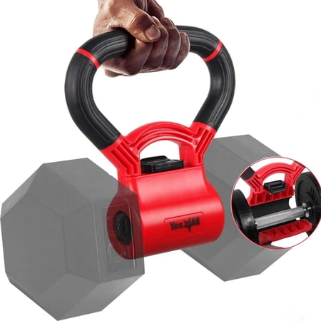 Yes4All New Version Kettle Grip, Red/Black, Single
