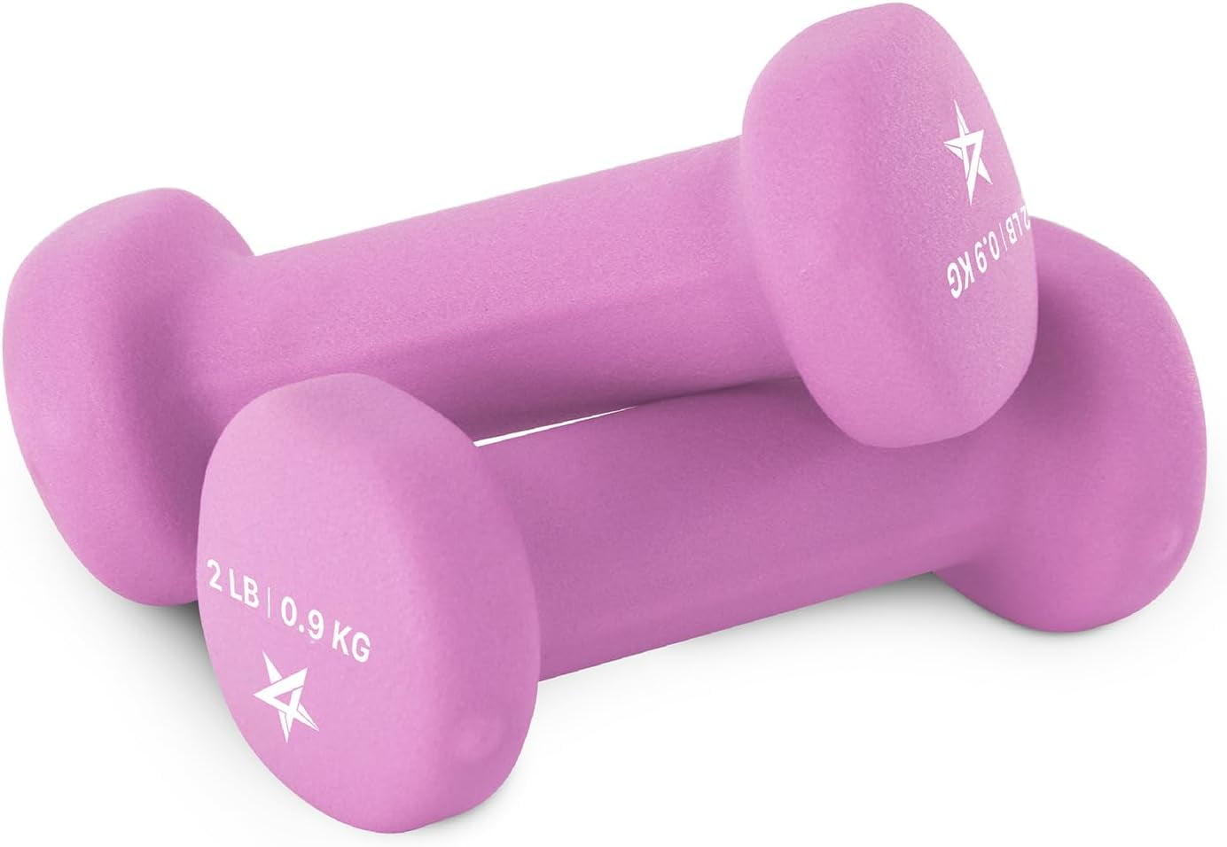 Yes4All Neoprene Coated Dumbbells Hand Weight Sets of 2 Arm Weights For Women Multiple Weight Options with 15 Colors Purple 2LBS Walmart
