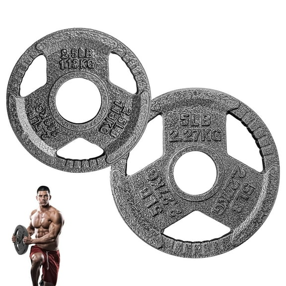 Yes4All Olympic 2-inch Grip Plate Weight Set (2x2.5lb/2x5lb)