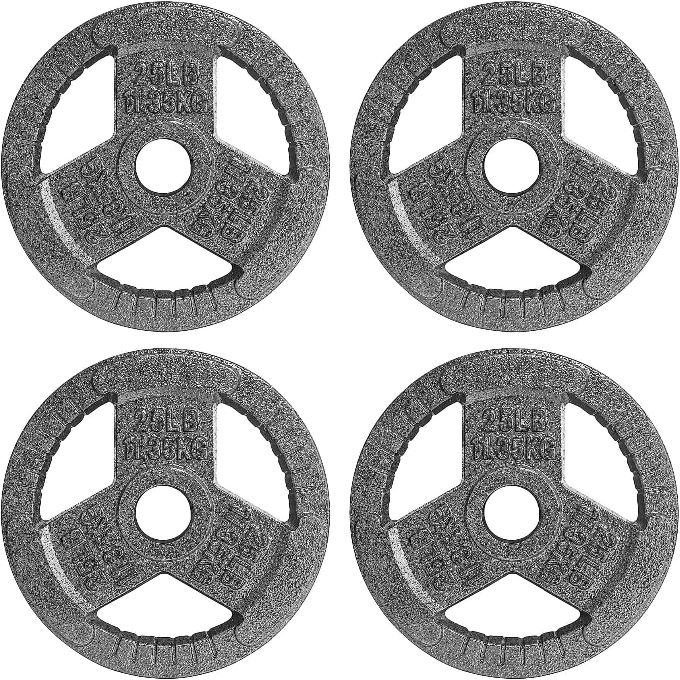 Yes4All Olympic Plates, Cast Iron, 100 lb, 4 Count