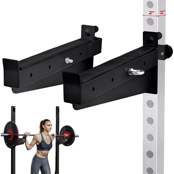 Yes4All Power Rack J-Hooks & Attachments, Heavy Duty Barbell Holders for 2x2 Power Racks