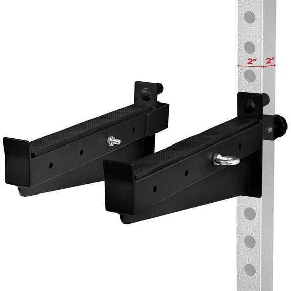Yes4All Premium Barbell Safety Catches/Spotter Arms 2x2 - Adjustable Height Heavy-Duty Safety Spotter Arms with 1000lb Weight Capacity, Convertibility to Fly Machine & UHMW for Barbell Protection
