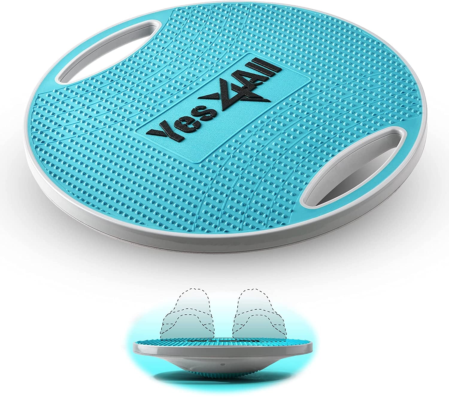 Yes4All Premium Wobble Round Plastic Balance Board 16.34 in for Rehabilitation Exercise Sky Blue Walmart