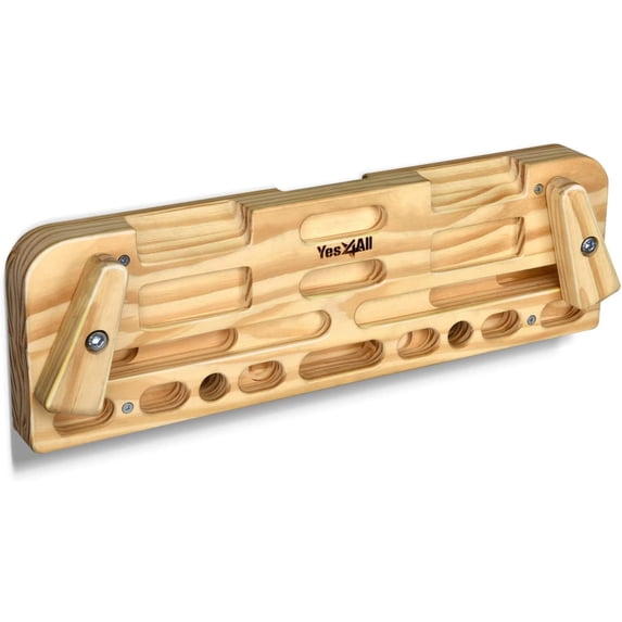 Yes4All Premium Wooden Climbing Fingerboard, Natural Color