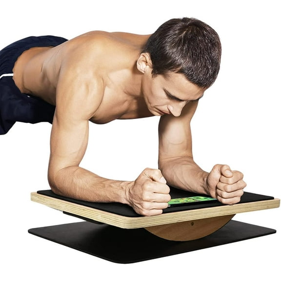 Yes4All Professional Rocker Balance Board for Physical Therapy - 17.5” Rocker Board, Rocker Wooden Balance Board for Standing Desk & Rehabilitation Exercises