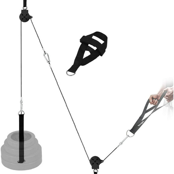Yes4All Pulley Cable Attachment Full Set Black