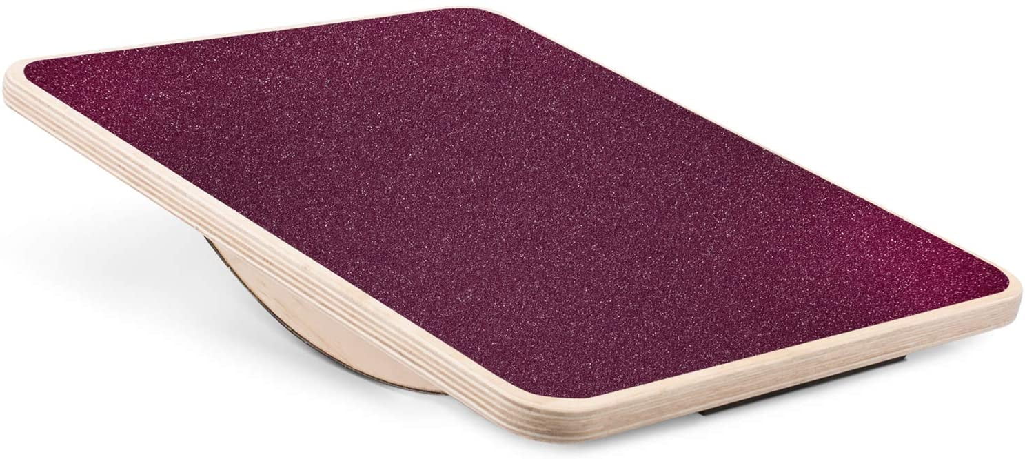 Yes4All Rocker Wooden Balance Board for Standing Desk & Rehabilitation Exercises, support 350lbs - Red