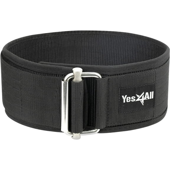 Yes4All Self-Locking Weight Lifting Belt Durable and Comfortable Workout Belt - Perfect For Women and Men for Squats, Deadlifts, and More Small