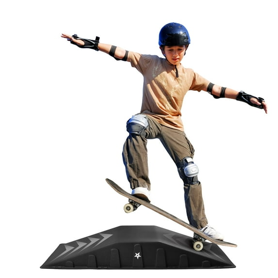 Yes4All Durable Plastic Skateboard Ramp, 220Lbs Capacity BMX Bike Jump ...