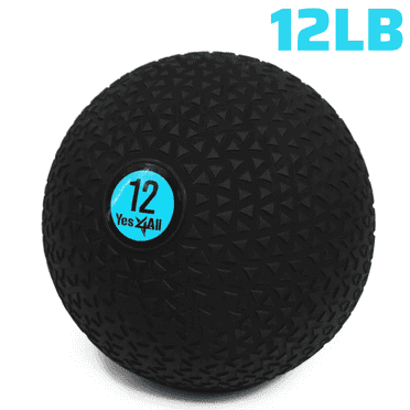 Yes4All Slam Ball, PVC Sand Filled Medicine Ball, 10-40lbs Weight Ball - Triangle Black 12LBS