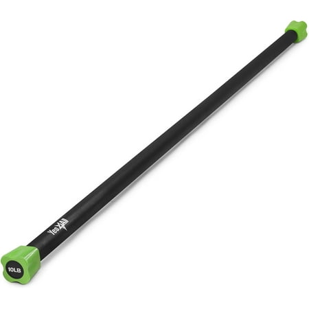 Yes4All Total Body Weighted Workout Bar, for Exercise, Therapy, Aerobics, Yoga, Strength Training - 10lbs