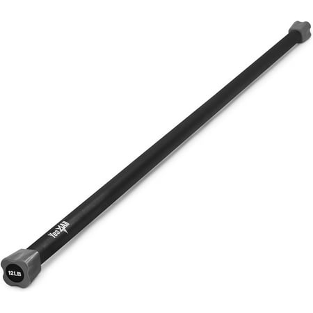 Yes4All Total Body Weighted Workout Bar, for Exercise, Therapy, Aerobics, Yoga, Strength Training - 12lbs