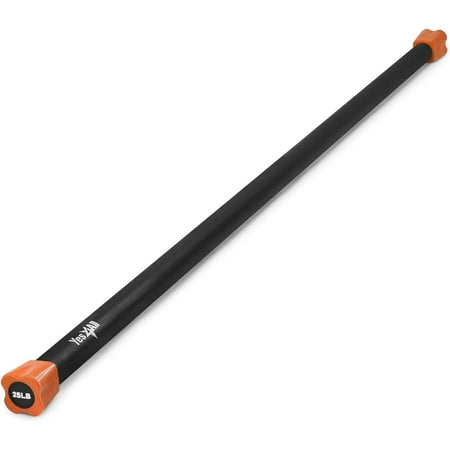 Yes4All Total Body Weighted Workout Bar, for Exercise, Therapy, Aerobics, Yoga, Strength Training - 25lbs