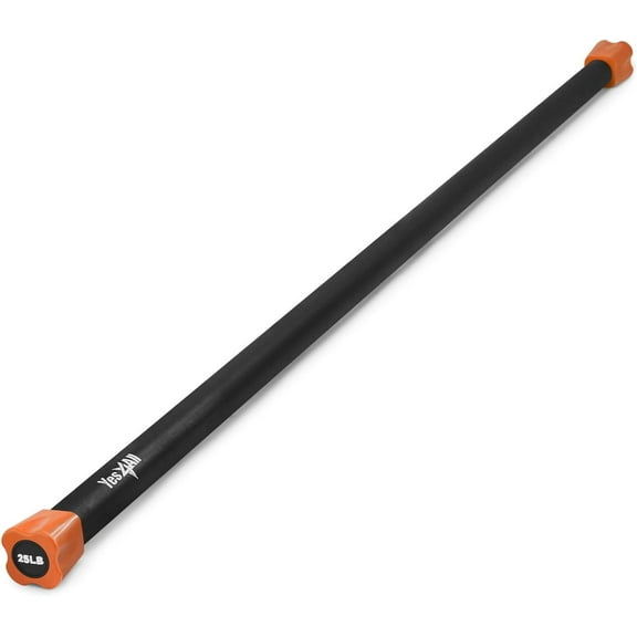 Yes4All Total Body Weighted Workout Bar, for Exercise, Therapy, Aerobics, Yoga, Strength Training - 25lbs