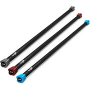 Yes4All Total Body Weighted Workout Bar \xe2\x80\x93 Set of 3 Weighted Bars 5lbs, 8lbs, 12lbs